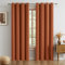 DUALIFE Rost verbrannte orange Vorhänge 228 cm lang Verdunkelungsvorhänge Schlafzimmer Vorhänge Boho Dekor Ösen Raumverdunkelung Fensterpaneele für Wohnzimmer 132 x 228 cm, 2 Paneele