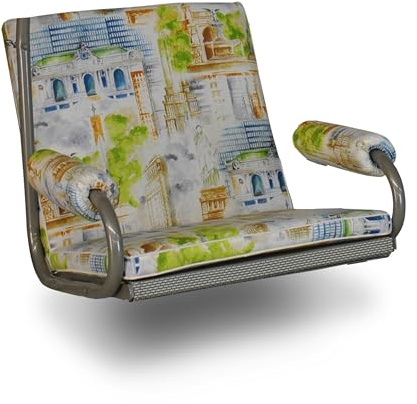 ANGERER Hollywoodschaukel Auflage 1-Sitzer Royal beige-bunt Gemustert | passend für viele 1-Sitzer Hollywoodschaukeln, Schaukelauflage mit Reißverschluss, abziehbar & waschbar, Made in Germany