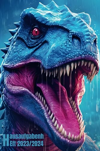 Hausaufgabenheft 2023/2024 Thema Dinosaurier: Wochenplaner mit Raum für Notizen und persönliche Programme August 2023 - Juli 2024 , Ideal für Mädchen, Jungen und Teenager