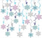 GAKA FAVOR 20 Stück Wirbel Deko Schneeflocken Spiralen Girlande Folien Deckenhänger Schneeflocken Spiral Deko für Geburtstag, Gefrorene Party, Frozen Party oder Karneval Partydeko