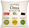 Bommex Oma Geschenk von Enkelin Enkel Beste Oma in der Welt Kissenabdeckungen 18x18 Zoll mit 3 Taschen für Oma Geburtstag Geschenk (Oma)