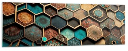 ARTTOR Bilder auf Glas 160x50cm Wandbild Glasdruck Abstrakt - 5849