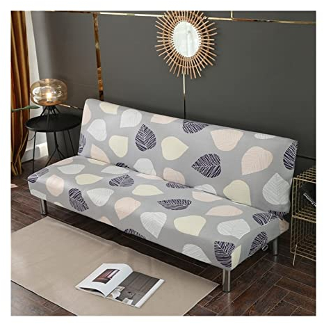 Yekuhe Armless Futon Slipcover Stretch Sofa Bed Cover Elastic Couch Furniture Protector for Foldable Futon Moving Sofa Bed Without Armrests (Color : #30)