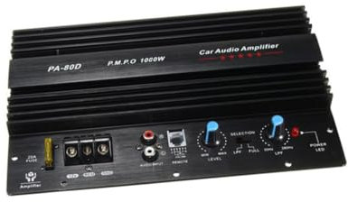 PartyKindom 12v 1000w Car Subwoofers Amplifier Board, High Power Stereo Audio Speaker Amp for Vehicle Bass Enhancement, Black External Car Speaker Subwoofer Amp Module