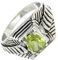 SILVERNROCK Peridot Edelstein-Bandring für Herren und Damen alle Größen Geschenkartikel 925 Sterlingsilber-Ring handgefertigter Schmuck ERG-1169A_58 (18.5)