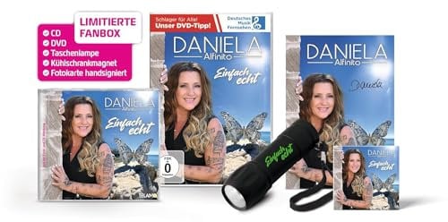W a r n e r Daniela Alfinito, Neues Album 2024, Einfach Echt, Limitierte Box Edition mit CD, DVD, Taschenlampe, Kühlschrankmagnet, signierte Fotokarte