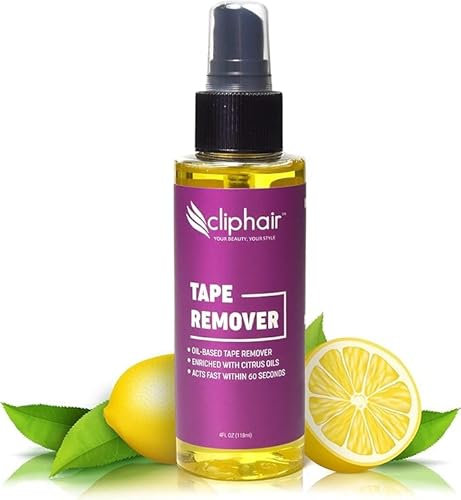 TBL PRO -Cliphair Tape Hair Extensions Remover 118ml, Easy to Use Tape Remover Hair Extensions 4 FL oz, Citrus Oil Enriched Adhesive Tape Remover By TBL PRO