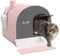 PawHut Cat Litter Tray, Hooded Cat Litter Box with Mat,Scoop,Filter, Flap Door, 43 x 44 x 47cm - Pink