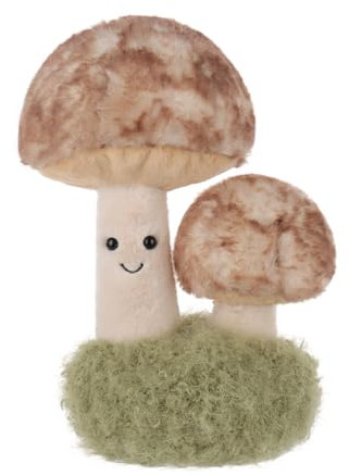 Apricot Lamb Pilzpflanze Plüschtiere für Kinder, weiche niedliche Kuscheltier für Baby Mädchen und Jungen, Flauschige Pilzpflanze Braun 20 cm