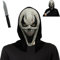 AOMAIGAD Ghost Face Mask, Máscara de grito, Halloween máscara, Fiesta Máscara de látex, Ghostface Máscara, Trae 1 cuchillo falso, Para Halloween, Carnaval, Mascarada, Fiestas (B)
