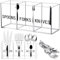 Suzile Acrylic Cutlery Storage Organizer Plastic Utensil Holder Clear Silverware Organizer 3 Section Tableware Storage Box Countertop Fork Spoon Knife Holder Party Flatware Caddy for Kitchen Storage