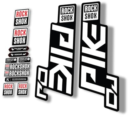 Gabel Ersatz Aufkleber kompatibel für Rock Shox Pike DJ 2021 Serie Weiß (matt)