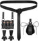 NBEADS Mittelalterliche Alchemy-Gürteltasche Set, Blatt Gürteltasche Mittelalterliche Wikinger Trank Flaschen Ledergürtel Rock Wanderungen Renaissance Gürtel Zubehör für Halloween, Schwarzes