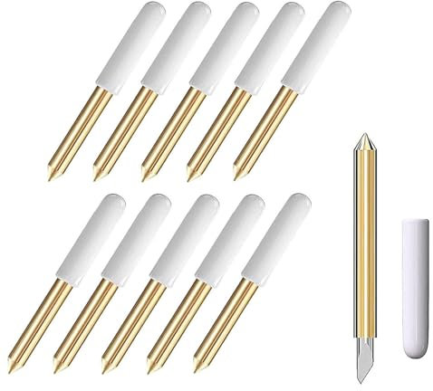 DEFIYEAR 10PCS for Cricut Blades - Premium Fine Point for Cricut Blade, Explore Air/Air 2-45°/60° Cutting Replacement Blades for Precision Cutting