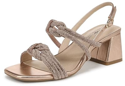 LifeStride Women's Celeste Heeled Sandal, Rose Gold Metallic, 9 UK