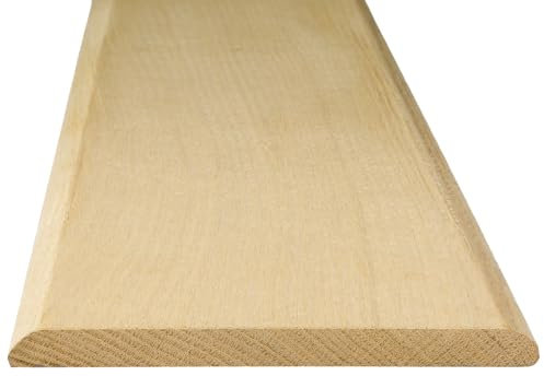 Wonderjune Door Transition Strip Wood Threshold Transition Unfinished Solid Red Oak Interior Threshold Doorways Reducer Threshold (36 x 6.5 x 0.5 Inches)