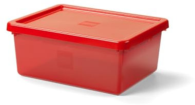LEGO Sort & Store Medium Red – 17,7 l robuster Polypropylen-Organizer mit herausnehmbaren Trennwänden für Steine, Minifiguren und Zubehör
