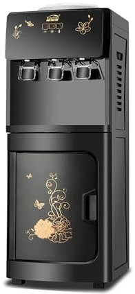 STARHMLUX Dispensador de Agua para garrafas 2 Temperaturas, Sin Instalación y con Seguro para niños, Asiento Inteligente Ideal para Hogar y Oficina Black 10.4in*10.2in*31.9in