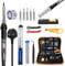 Soldering Iron Kit,80W LCD Adjustable Temperature Soldering Iron Gun Kit 180-520°C,15 in 1 Electric Welding Tool,Solder Wire,5 Soldering Tips,Desoldering Pump,Wire Stripper Cutter,Stand,Tweezer