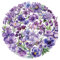Risipu 50 Pcs Floral Stickers - Waterproof Clear PET Botanical Decals Kindle Stickers for Scrapbooking, Water Bottle, Guitar, Laptop Decoration (Purple Flowers)