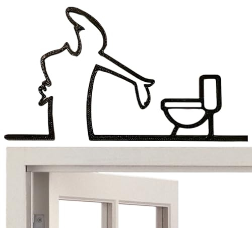Lustige Badezimmerschilder, Badezimmer-Dekoration, lustiges WC-Schild, Wanddekoration, abstrakte Kunst, Cartoon für Wohnzimmer, Wohnheim, Wohnung, Küche, Restaurant, Geschäft, Hotel, Innenparty
