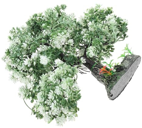 VICASKY Aquarium Deko Künstliche Wasserpflanze Bonsai Baum Resin Baum Ornament Leicht und Kompakt Sicher für Fisch und Garnelen Landschaftsdekoration für Fischbecken Zuhause und Büro