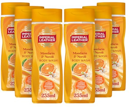 Imperial Leather Mandarin & Neroli Body Wash Shower Gel, Rich Creamy Lather & Long-lasting Luxury Fragrance, Vegan & Cruelty Free (6 x 235ml)