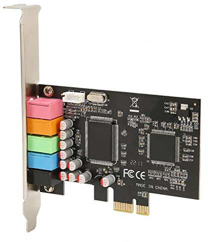 TOPINCN Carte Son Surround PCIE 5.1, Lecture et Enregistrement de Haute qualité, 24 Bits, 48KHz, pour Home Cinéma et Jeux PCPCI Express X1
