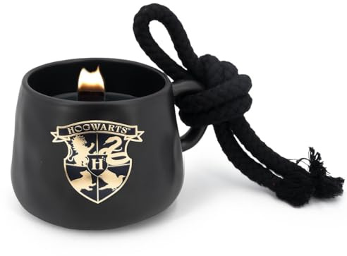 Harry Potter™ Duftkerze Cup Hogwarts | Sinnlicher Moschus-Duft | Magische Hogwarts™ Home Deko | Keramik Kerze, bis zu 40 h Brenndauer | Geschenk für Fans