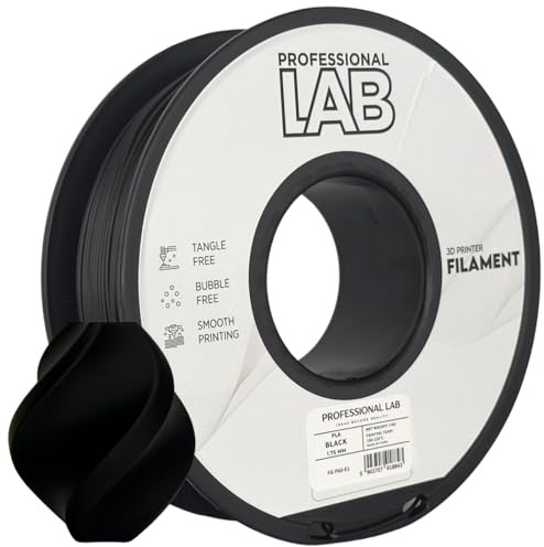PLA Filament Schwarz 1.75mm 1kg 3D Drucker Filament, Kein Stringing, Hohe Haftung, Kompatibel mit Ender 3, Prusa i3, Bambu Lab