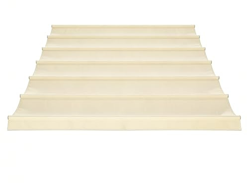 Copertura Retrattile Per Gazebo Pergola,Tenda Parasole A Onda Retrattile,Impermeabile Tenda Da Sole Per Esterno,98% Protezione Uv,per Giardino Terrazza Cortile (Off-white,1.5x12M (WxL))
