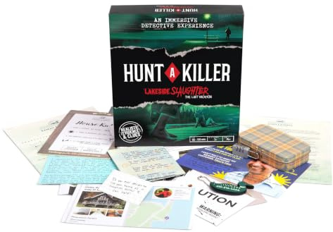 Hunt A Killer: Lakeside Slaughter, Immersive Murder Mystery Game, Interaktives Kriminallösungserlebnis, 90-120 Minuten Spielzeit, ab 14 Jahren