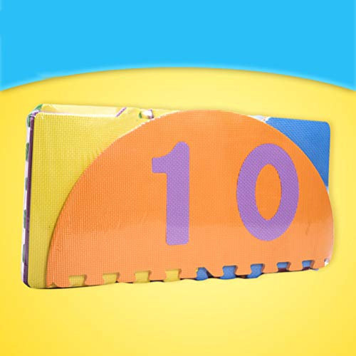 RiToEasysports Children Hopscotch Mat Game, 10 Interlocking EVA Foam Tiles with 4 Colored Discs for Indoor Outdoor Garden (Colorful)