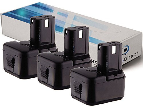 Lot de 3 Batteries Type EB1226HL pour Hitachi 2000mAh 12V - Visiodirect -