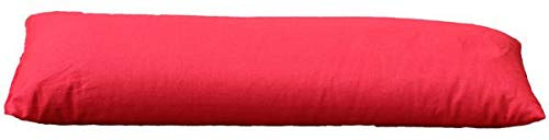 Coussin de yoga avec sarrasin bio, rouge, env. 60 x 22 cm
