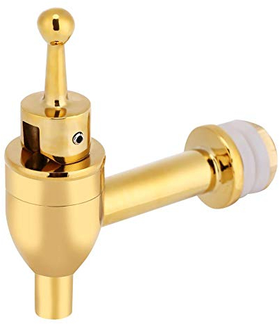 Kupfer Wasserhahn Wasserhahn Spender Wasserspender Ersatz Wasserhahn für Wein Bier Fass Getränk, Trinken Spender Ersatz Spigot Golden(1.2cm)