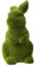 Lashuma Gartenskulptur Hase - Tierfigur mit Grüner Beflockung - Gartendeko 27 cm