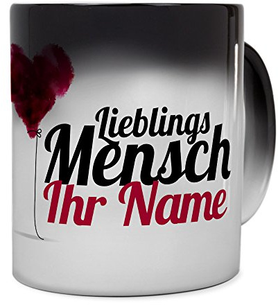 printplanet® Zaubertasse mit Namen personalisiert - Magic Mug - Motiv Lieblingsmensch individuell gestalten - Zauberbecher, magische Kaffeetasse