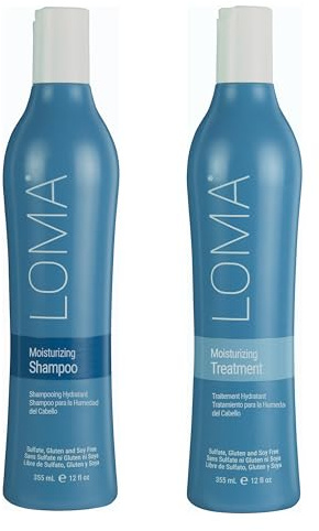 LOMA Moisturizing Shampoo & Spülung 2x355ml | Feuchtigkeits-Duo mit Aloe Vera, Avocadoöl und Vitamin E; schützt vor Hitzeschäden. Sulfat- & parabenfrei. 2x355ml.