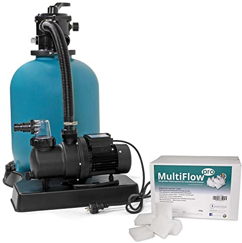 Pool Total Sandfilteranlage Clear+ 400, Filterpumpe + MultiFlow/Komplettset/Kessel 400, Filterpumpe + MultiFlow