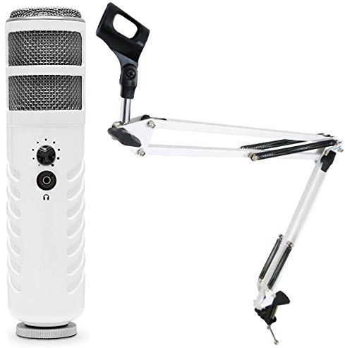 Rode Podcaster MKII USB Mikrofon + keepdrum NB35 WH Weiss Mikrofonarm