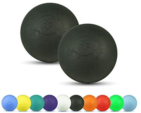 Captain LAX Massageball Original - Lacrosseball 2er Set, aus Hartgummi, mit den Maßen 6 x 6 cm geeignet für Triggerpunkt- & Faszienmassage/Crossfit