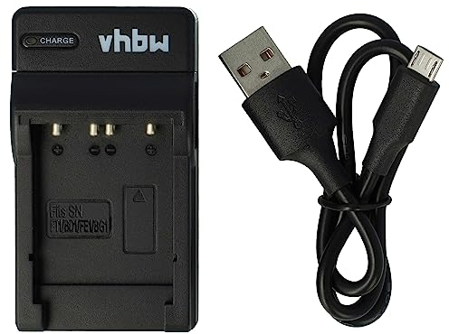 vhbw USB Battery Charger compatible with Sony Cybershot DSC-T900, DSC-TX1, DSC-T1, DSC-T3 Digital Camera, Action Camera Batteries - Cradle