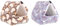 DBAILY Meerschweinchen Haus 2pcs Warme Meerschweinchen Kuschelhöhle Waschbar meerschweinchen Bett Meerschweinchen Zubehoer für Meerschweinchen, Bunny, Chinchilla, Frettchen, Kaninchen(Lila, Braun)