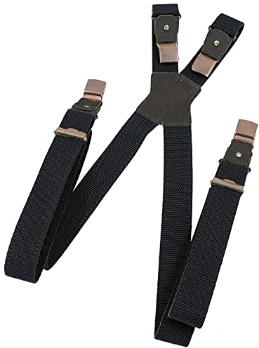La Chasse Hosenträger mit extra starken Clips & Gummi Spezialhosenträger für Herren Trachtenaccessoires Trachtenhosenträger für Lederhosen (Schwarz)