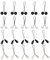 Nifocc Muslim Hijab Clips Écharpette Clip Clip de sécurité Broche pour femme – 20 pièces Noir Blanc Forme de goutte