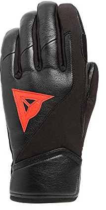 Dainese - Hp Gloves Sport, Leder-Skihandschuhe, Thermisch, Handflächenverstärkung, für Männer und Frauen, Schwarz/Rot, S