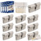 GERCAR Pro Gleichschließend 10x Schließzylinder 45/45 Set 10 Profilzylinder inkl. 50 Schlüssel - 90 mm Türschloss Zylinderschloss 10er Zylinder - Länge: 90mm, A:45 B:45 - Messing matt massiv