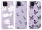 Yoedge 3 Stück Hülle für Samsung Galaxy A12 6,5 mit Muster Aesthetic, Weich TPU Ultra Dünnes Soft Slim Flüssig Silikon Handyhülle Con Motiv, Stoßfeste Case Cover für Samsung A12, Schmetterling
