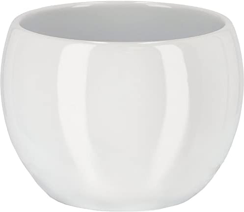 KOTARBAU® Vaso da fiori in ceramica, diametro 10 cm, per fiori, piante, bianco